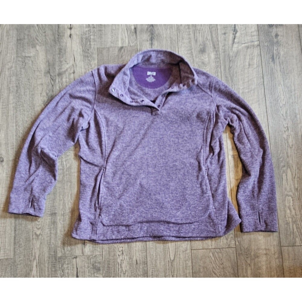 Duluth Trading Co. Women's Fleece 1/4 Snap Heavy Weight Size XL, Purple